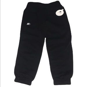 NWT Starter Boys Black Joggers - Size XS